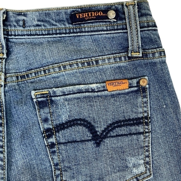 VERTIGO Paris Y2K Bootcut Bling Jeans Heavily Beaded Low Rise Stage Western - Picture 14 of 16